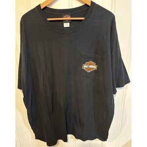 Harley-Davidson Men’s HD 2018 Bar & Shield Black Pocket T-Shirt  3XL XXXL 3TG